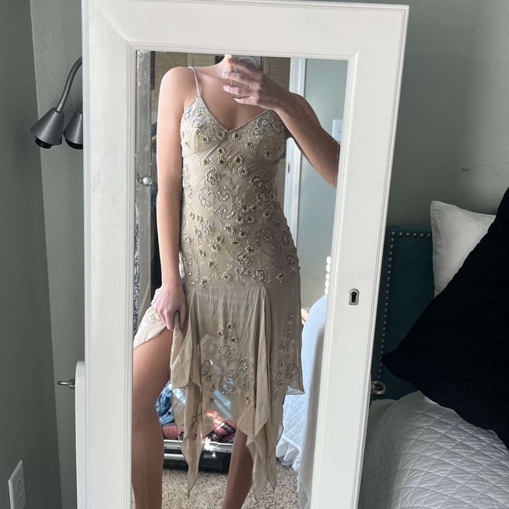 Vintage Lillie Rubin dress tan